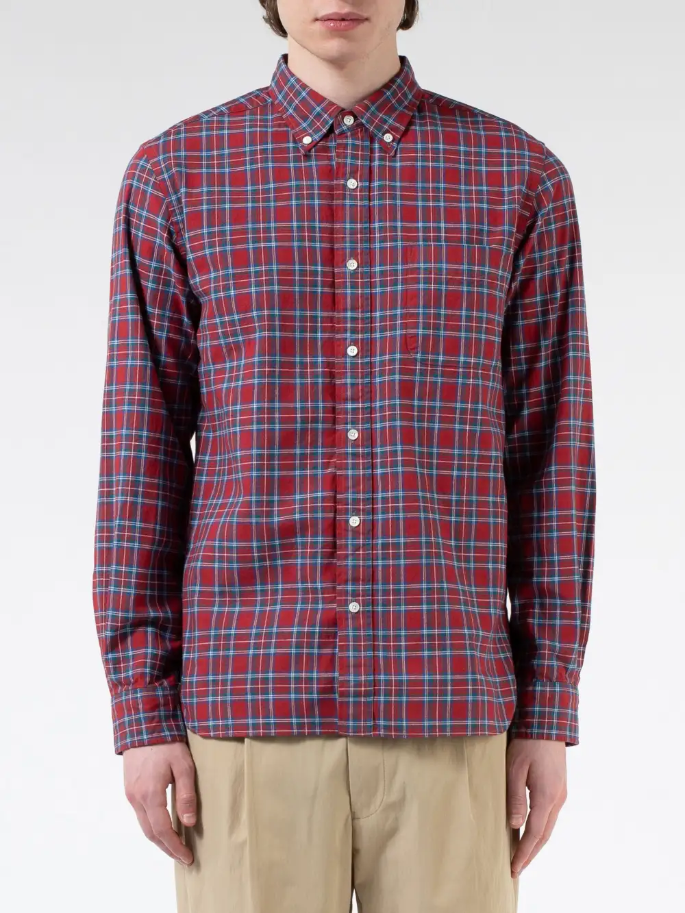 Men's Button Down Collar Checked Shirt