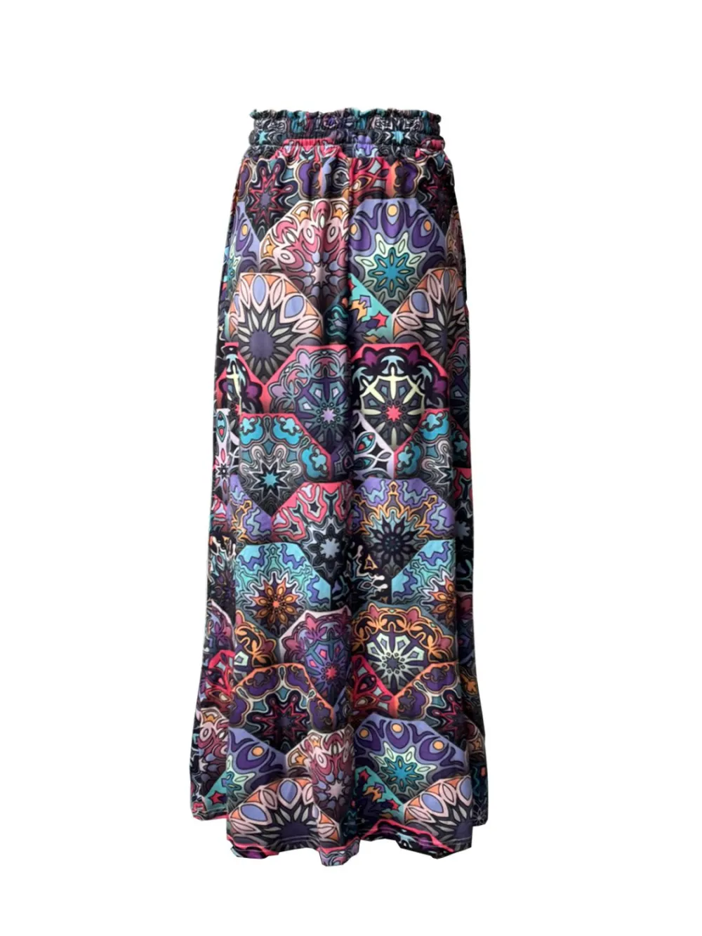 Pocket Printed Maxi Skirt