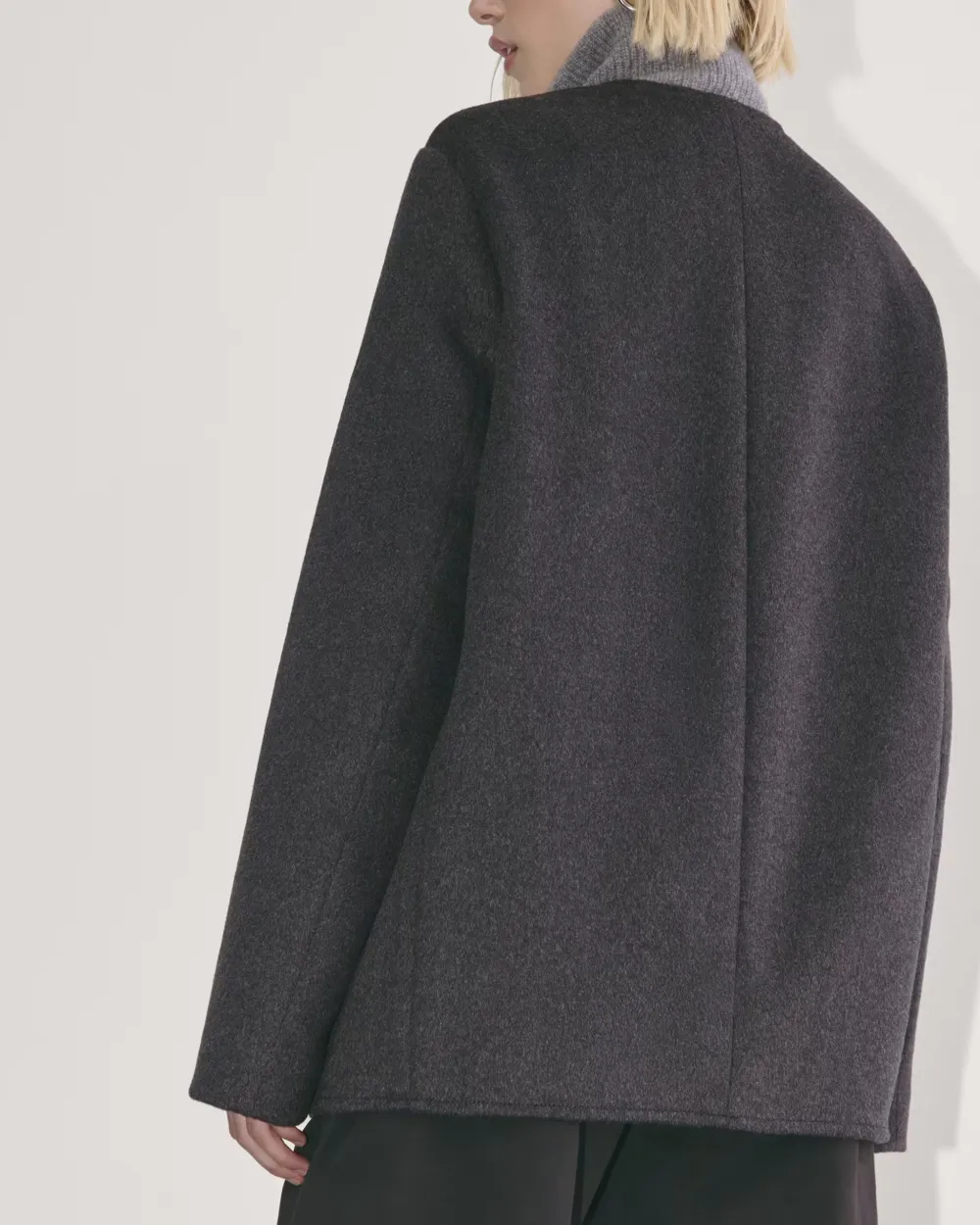 Short Wool Coat With Lapel
