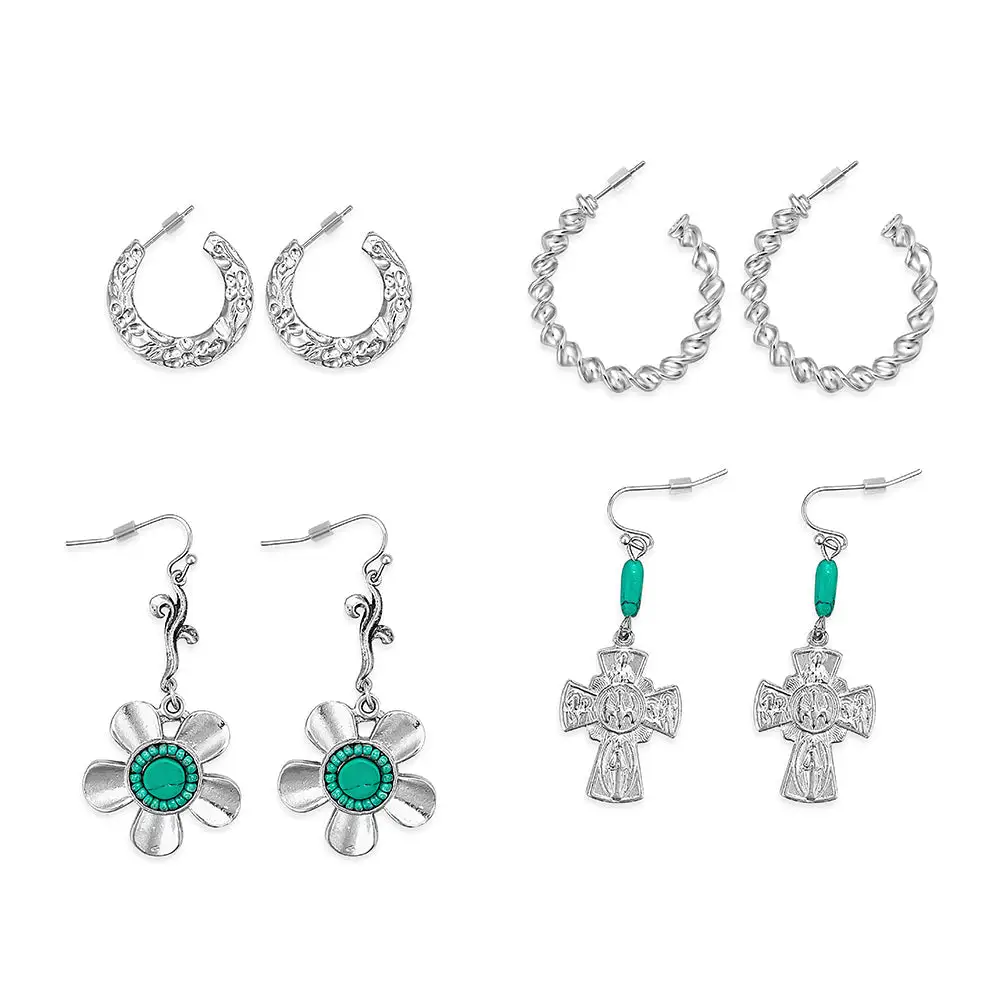 Layered Lively Artful Earring Set