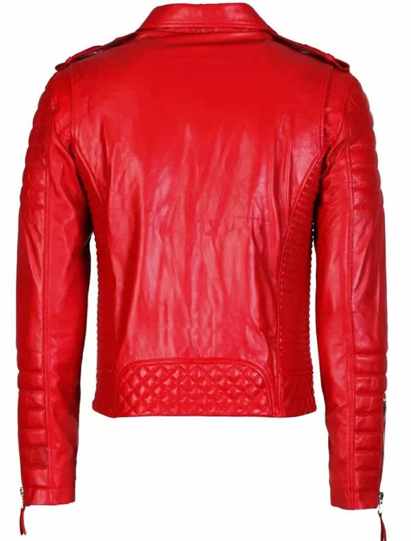 Biker Motorcycle Zip Front Leather Jacket