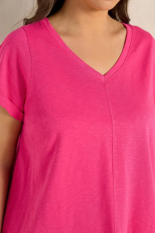 Hot Pink Cotton T-Shirt detail 3