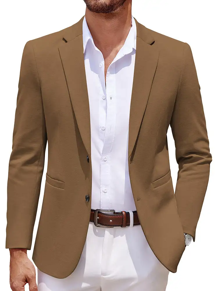 Casual Knit Two Buttons Suit Jackets