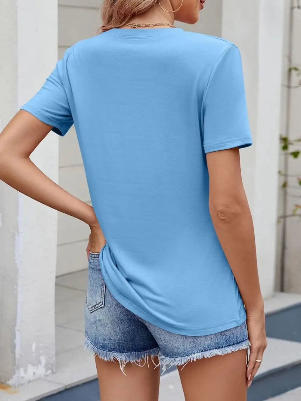 Relaxed Round Neck Short Sleeve T-Shirt