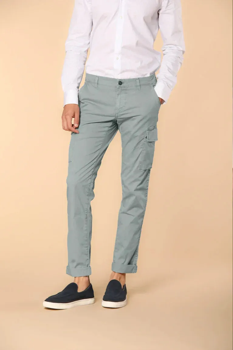 Men's Lightweight Cotton Twill Slim Fit Sky Blue Overalls