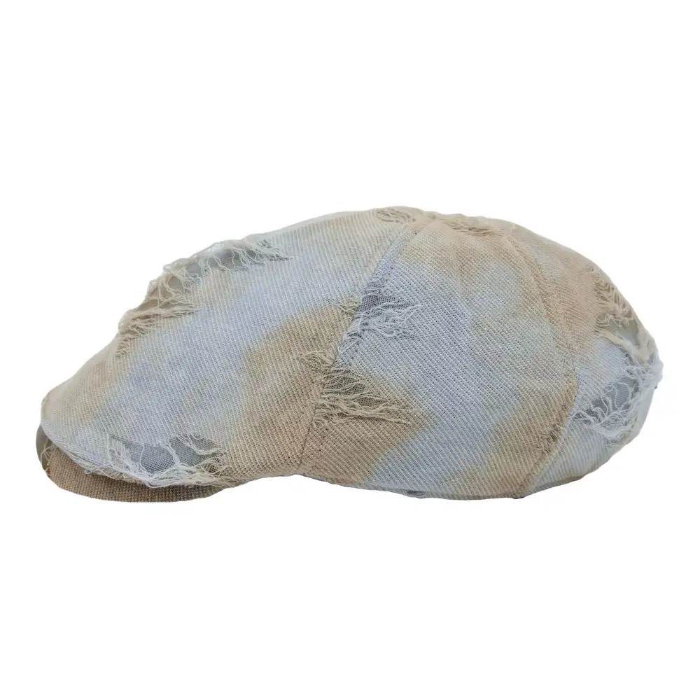 Cotton Distressed Newsboy Cap