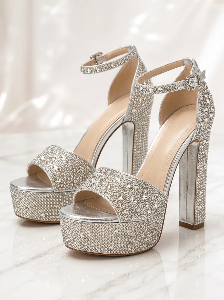 Graceful Embellished Occasion Heels