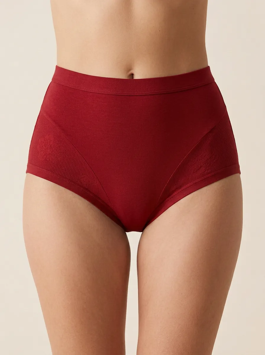 Women's Refined High-Waisted Seamless Ribbed Panties