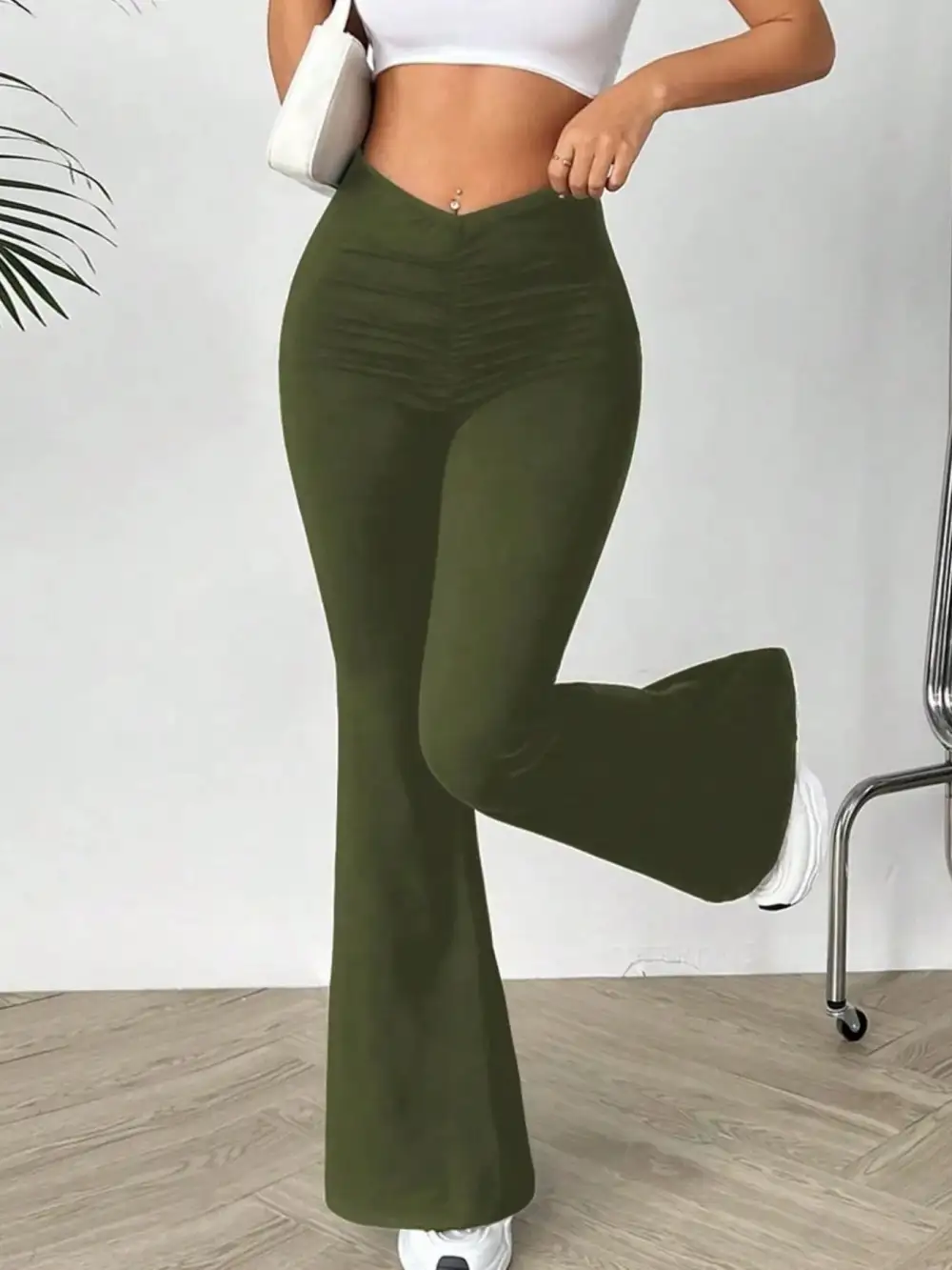 High Waisted Flared Pants
