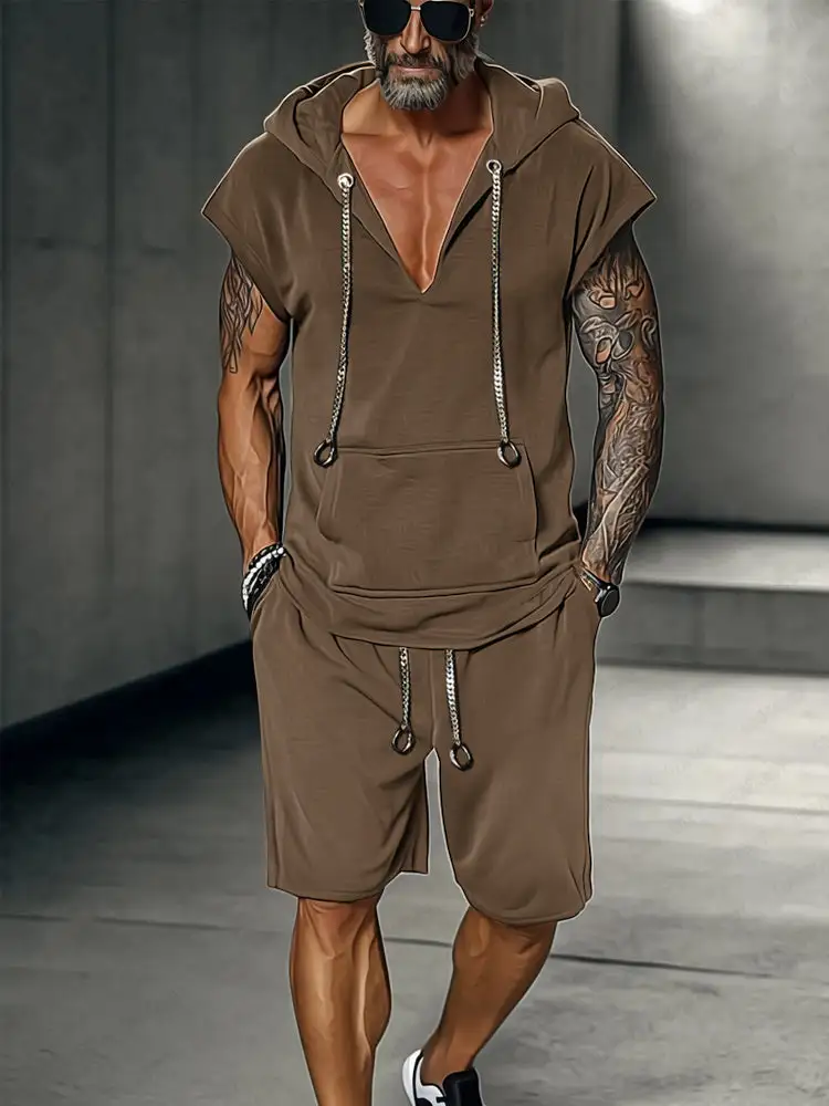 Stylish Street Hoodie Shorts Set