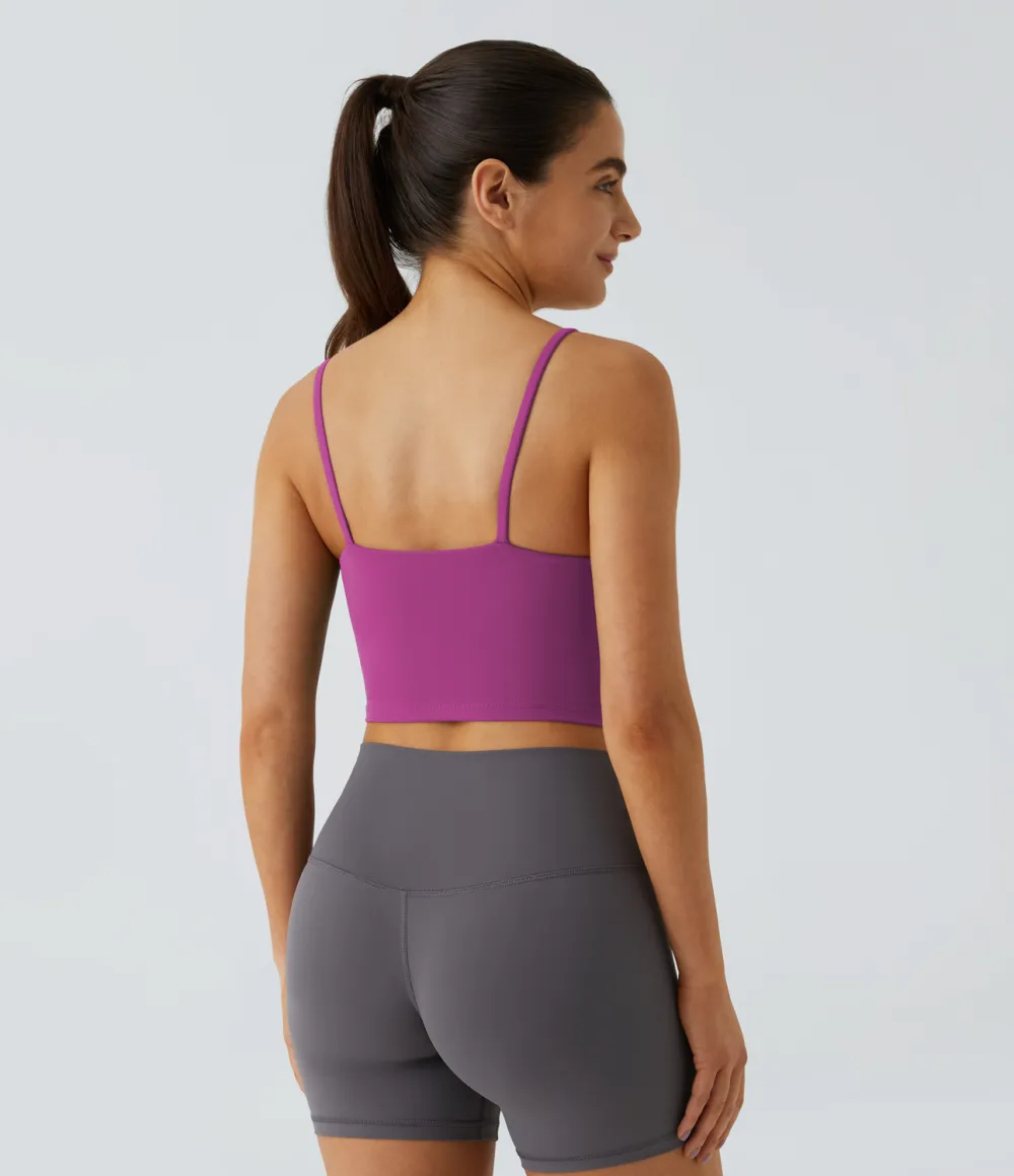 Basic Padded Workout Cropped Tank Top