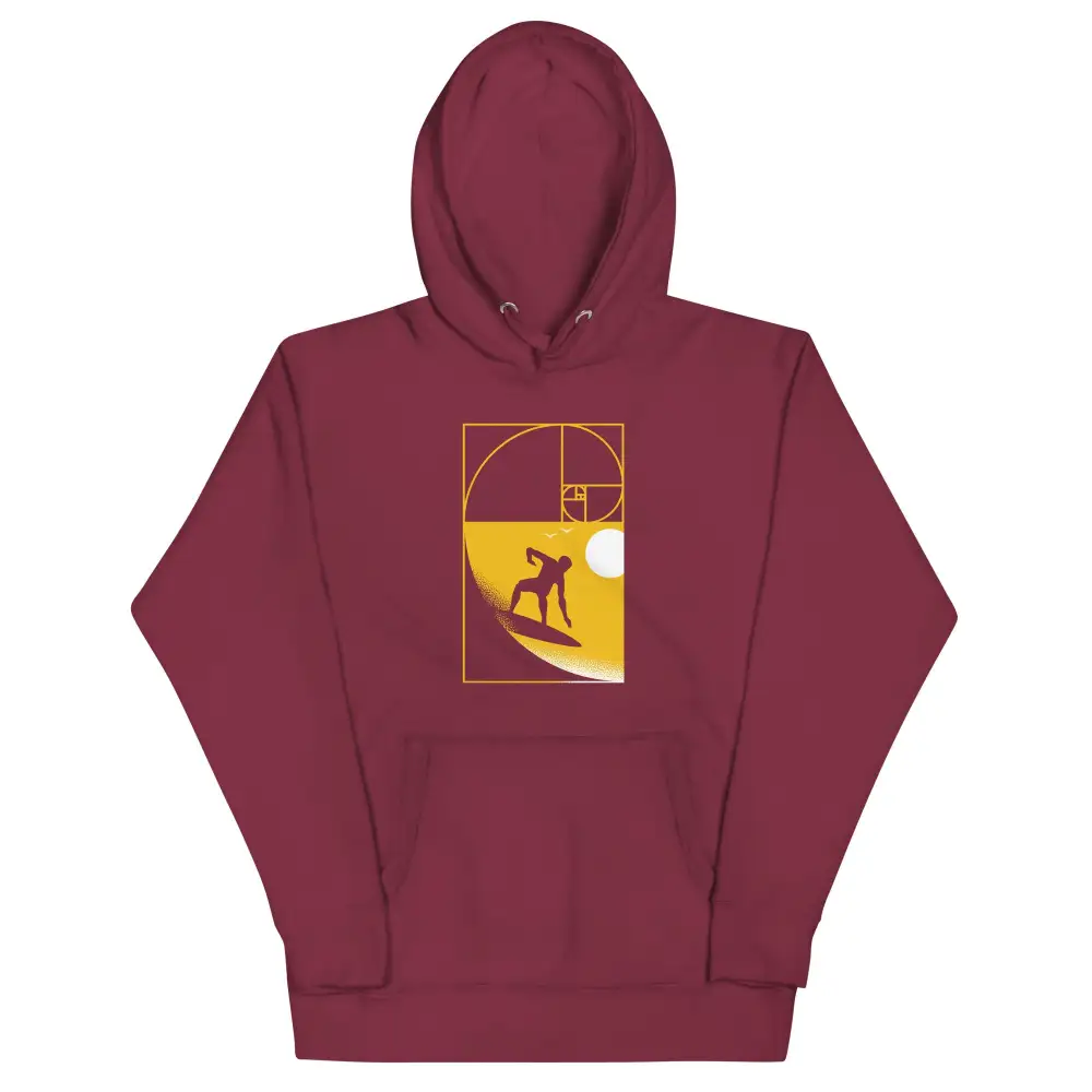 Golden Spiral Wave Unisex Comfort Hoodie