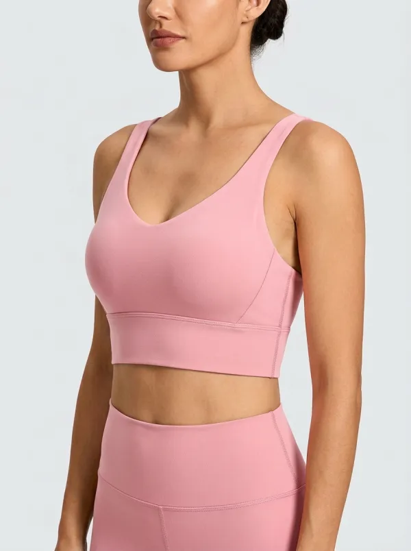 Women's V-Neck Side-Panel Sports Bra