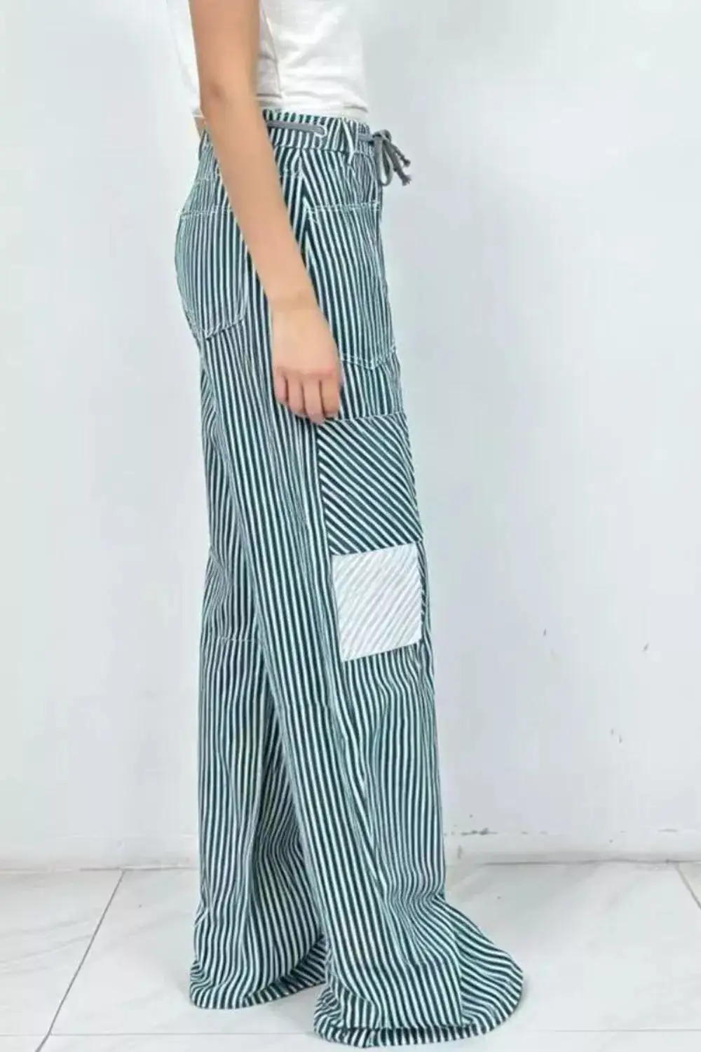 Chic Striped Wide Leg Pants