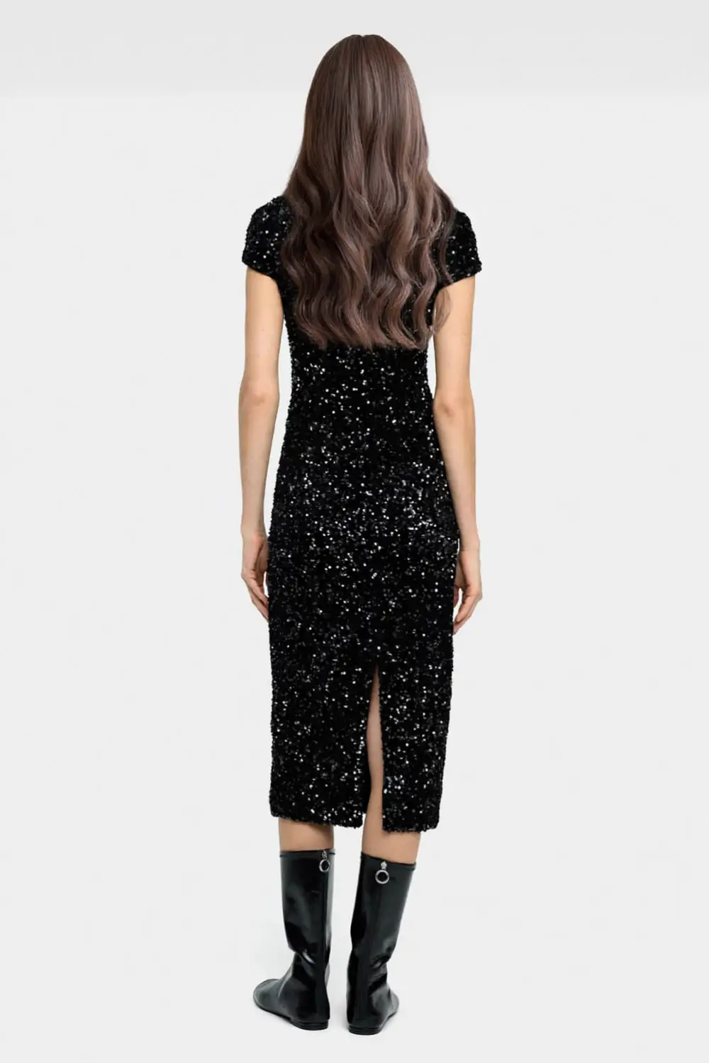 Sequin Embellished Midi Dress