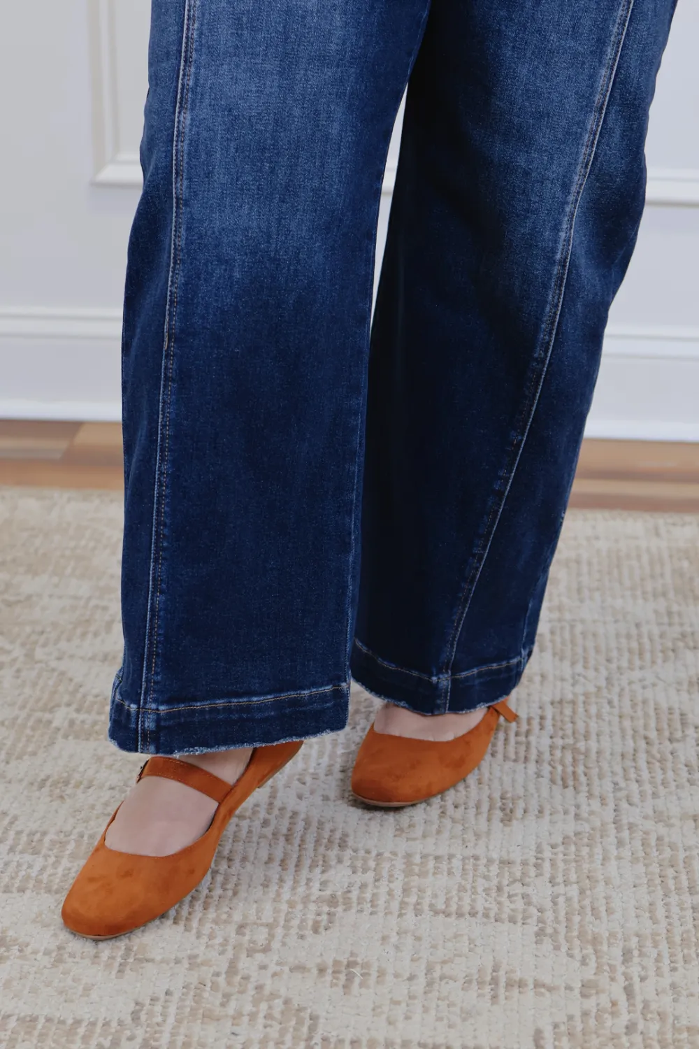 Vintage Inspired Suede Ballet Flats