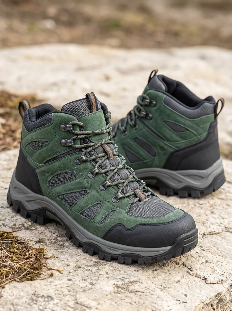 Men's Hiking Boots featuring Outdoor Inspired and Green