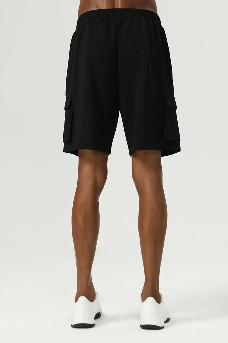 Quick Dry Drawstring Reflective Detail Athletic Shorts