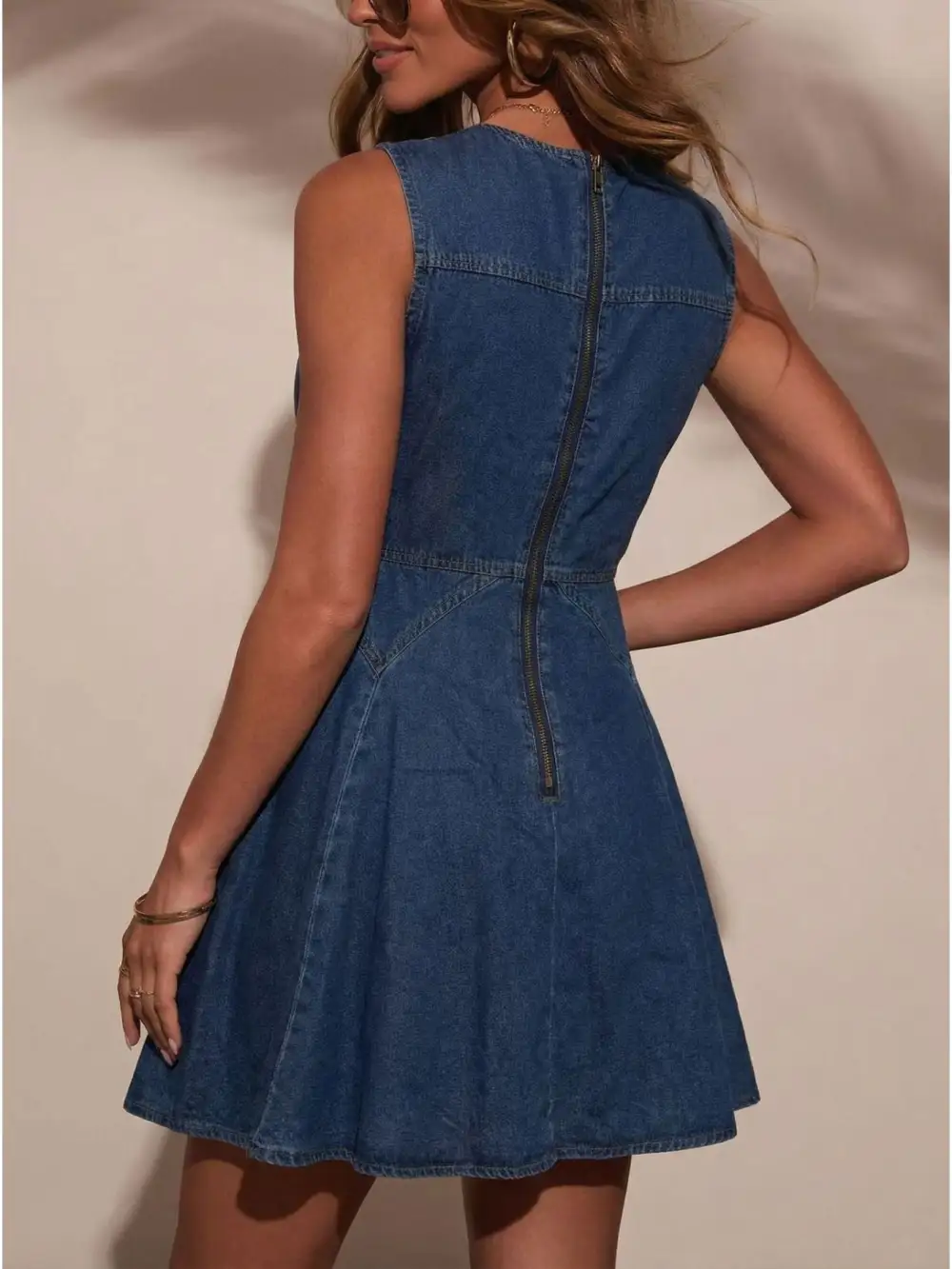Denim Sleeveless Dress Casual