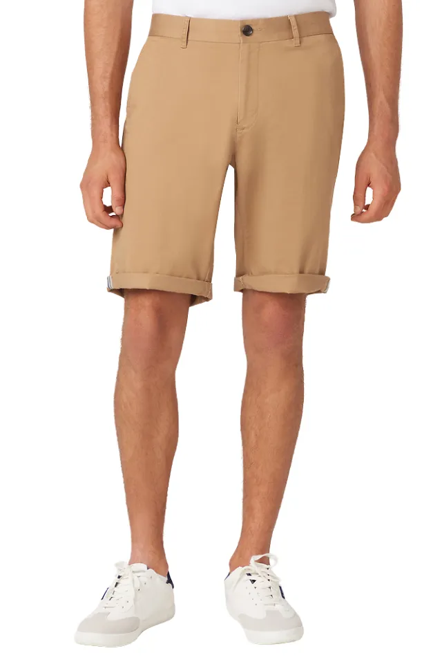 Relaxed Fit Elastic Waist Chino Shorts