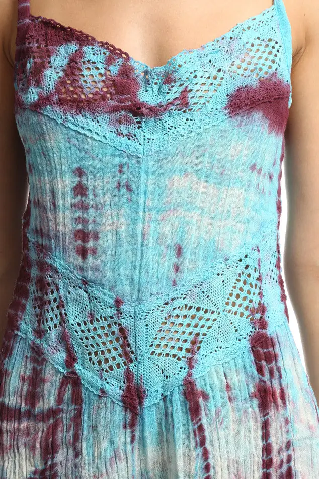 Cotton Crochet Tie-Dye Romper