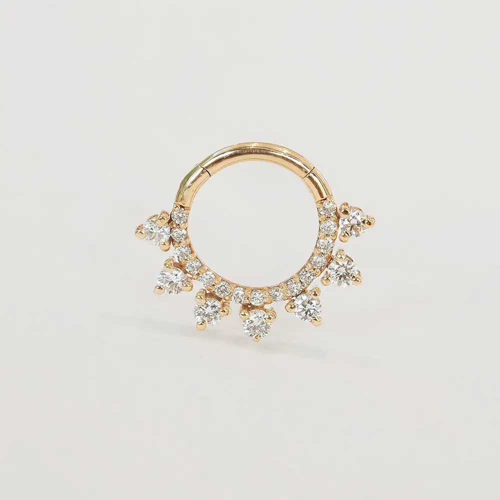 Refined Diamond Clicker Hoop Earring