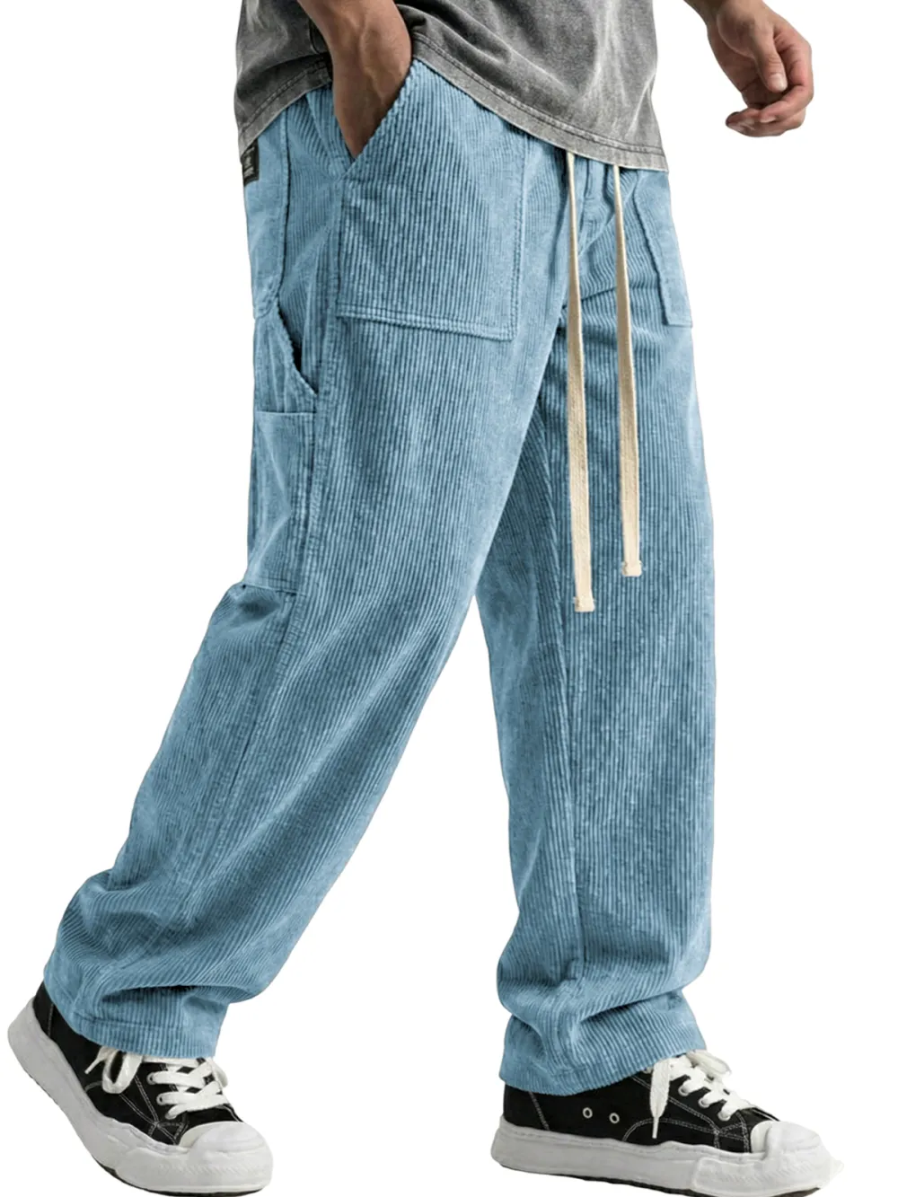 Relaxed Corduroy Pocket Trousers