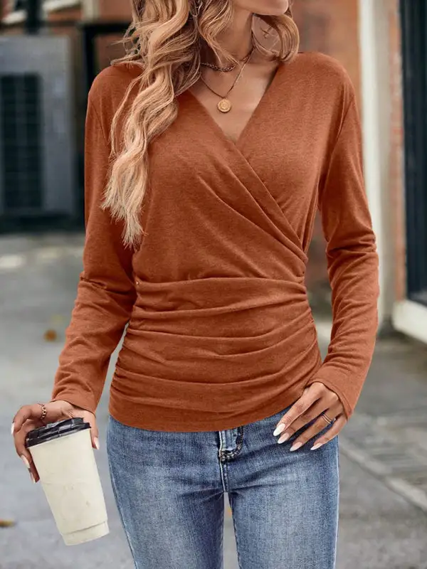 V-Neck Knit Fashion Top