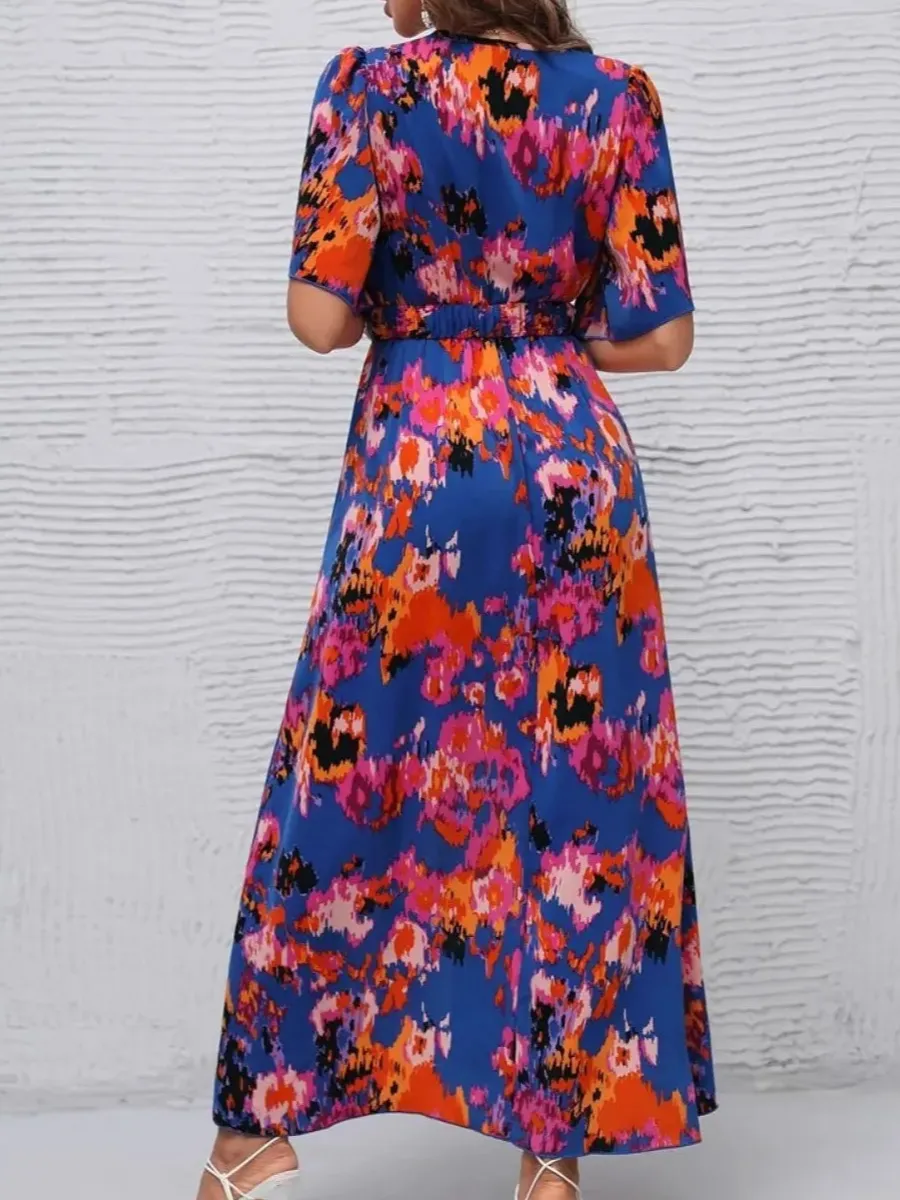 Surplice Neck Maxi Dress
