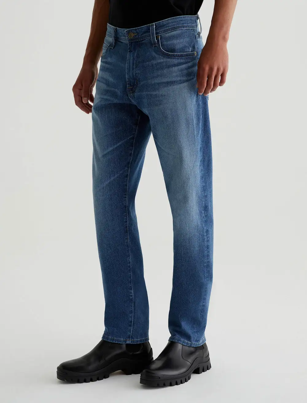 Men's Modern Slim Mid Rise Dual Elastic Stretch Jeans