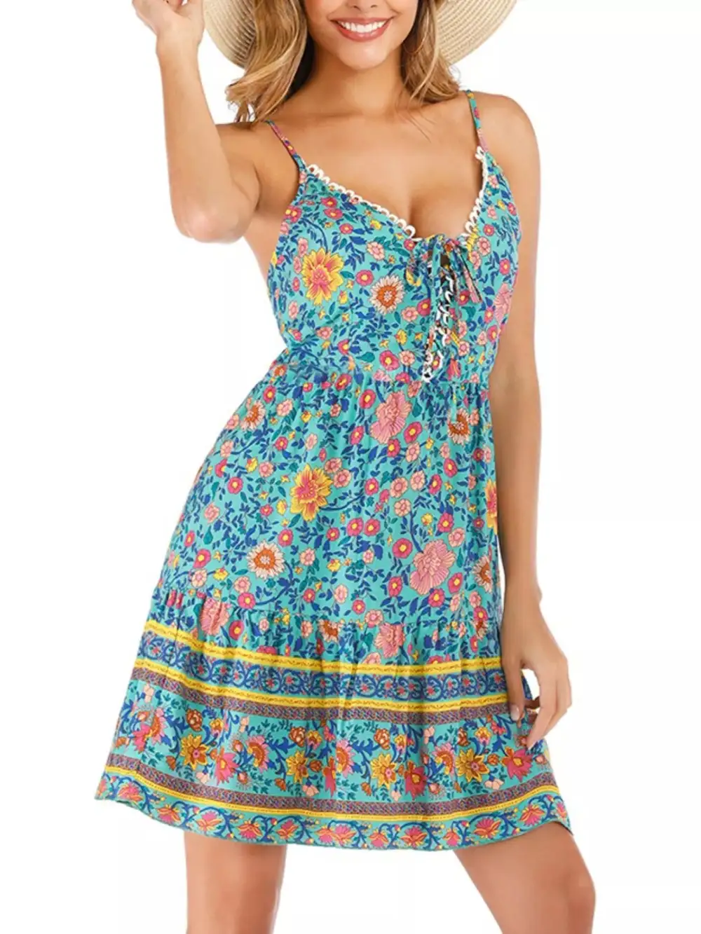 Elegant Floral Mini Dress