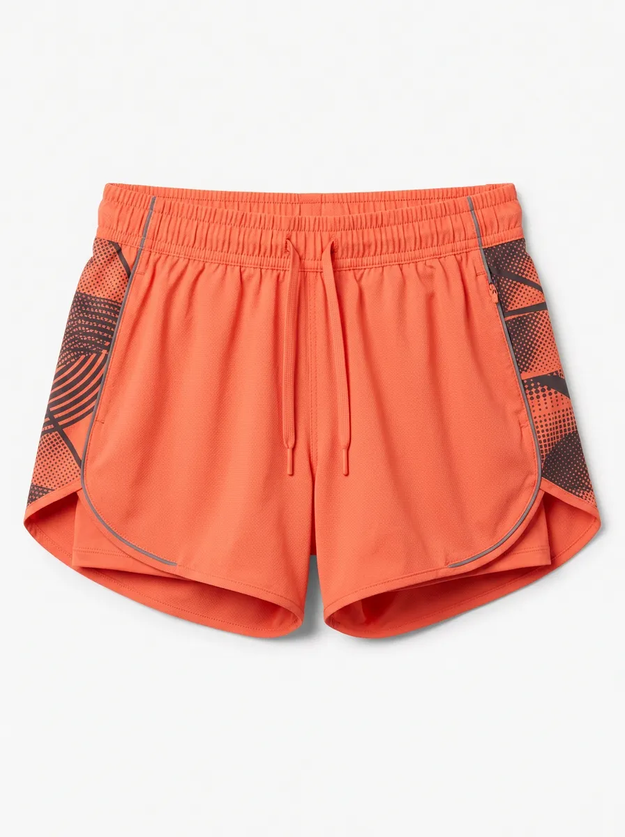 Women's Tempo Athletic Fitness Geometric Pattern Printed Running Shorts
