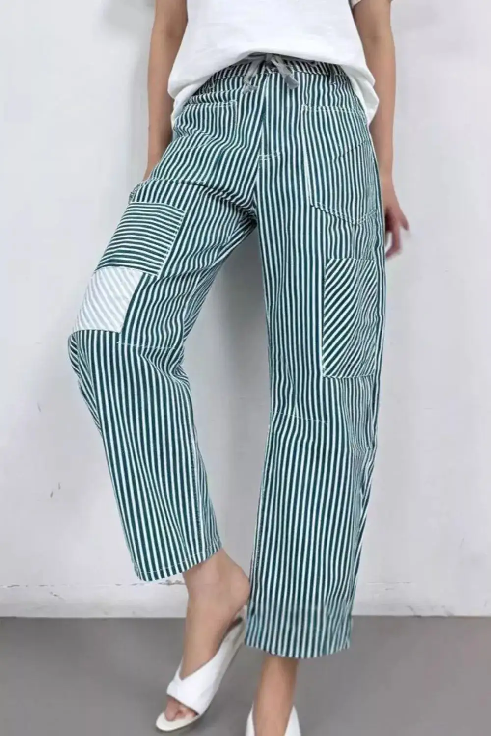 Chic Striped Wide Leg Pants