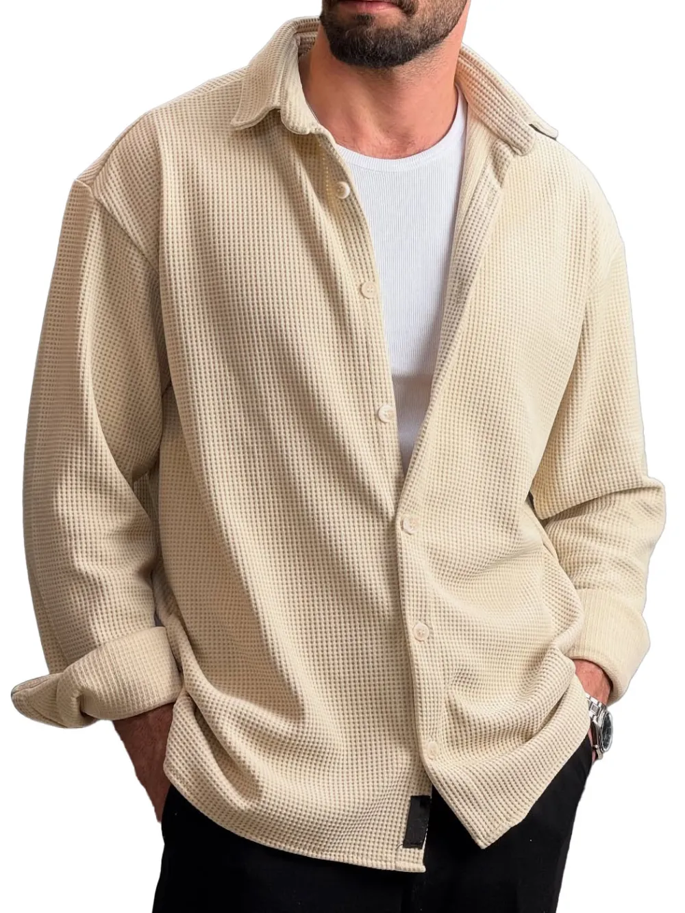 Heritage Textured Knit Camp Collar Shirt