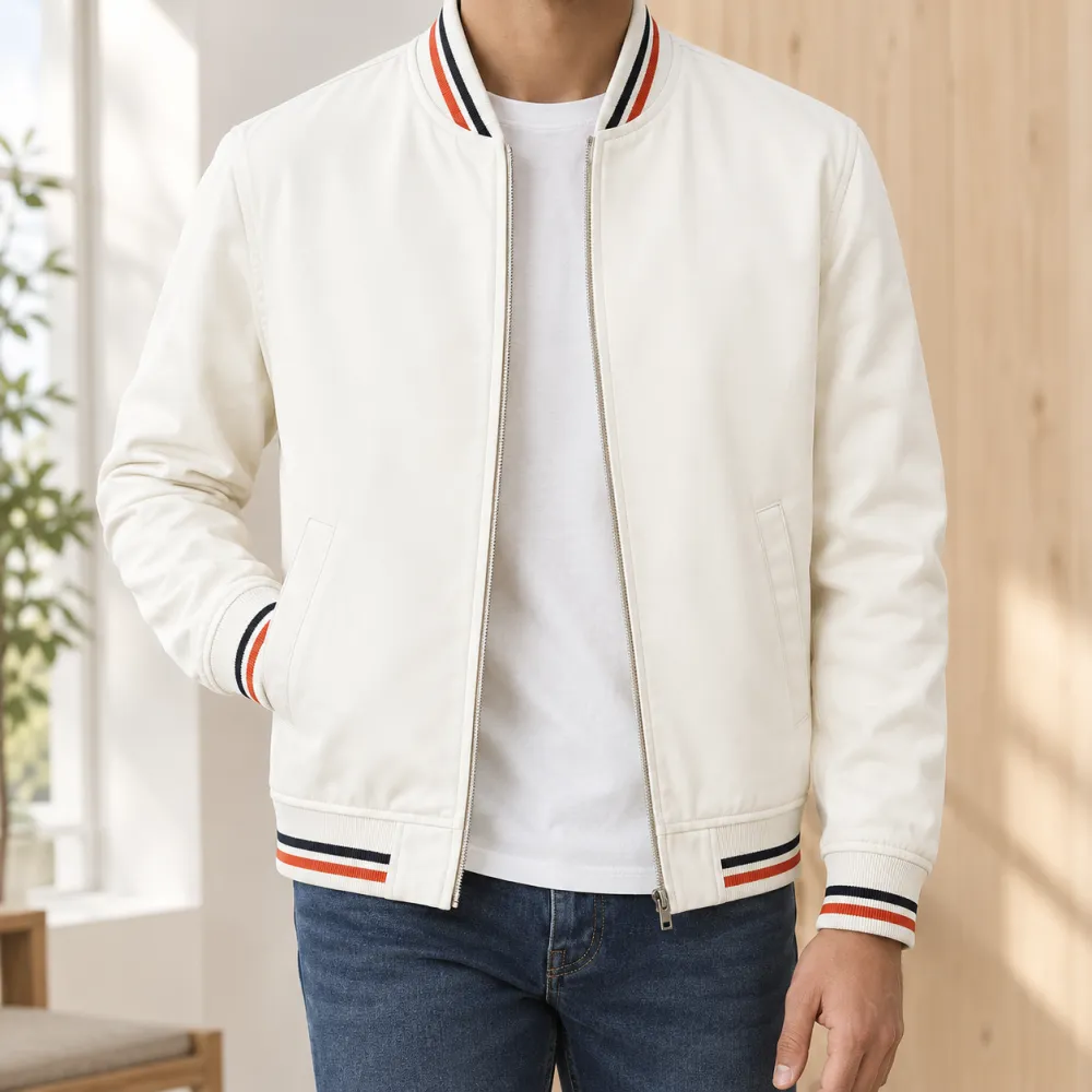 Striped Bomber Jacket