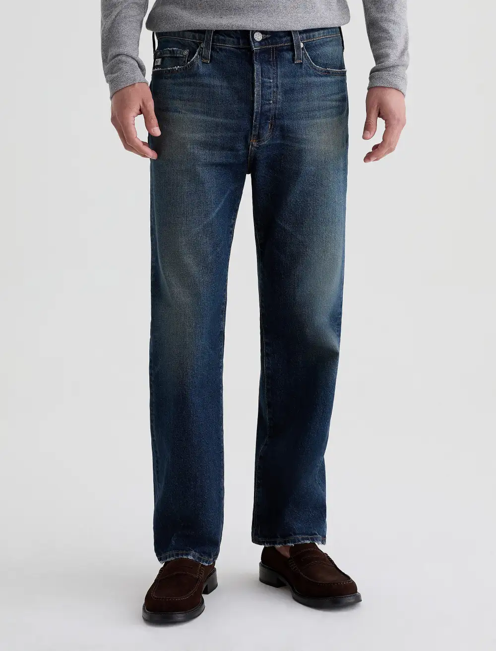 Men's Straight Vintage Finish Jeans