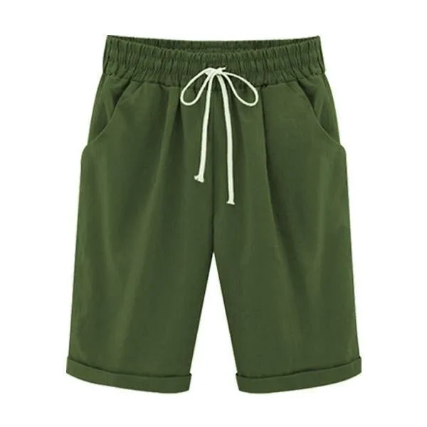 All Colors 10-Piece Set Only $5.99-Elastic Waist Casual Comfy Summer Shorts