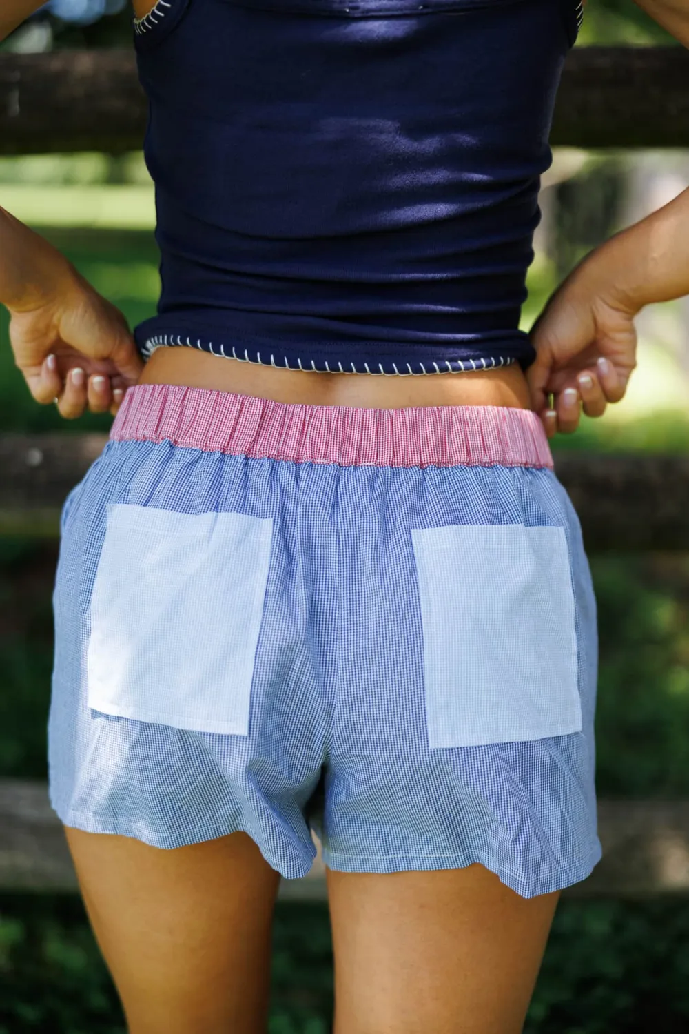 Classic Cotton Gingham Casual Shorts