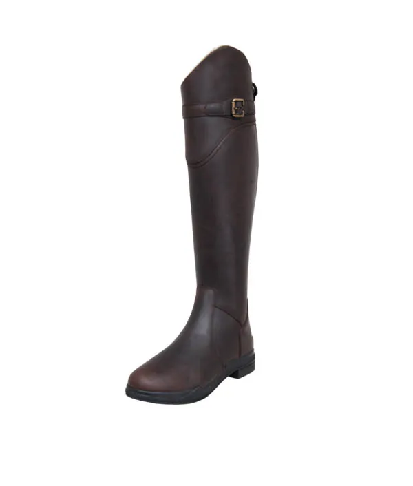 Traditional Back Zip Rubber Sole Tall Riding Boots