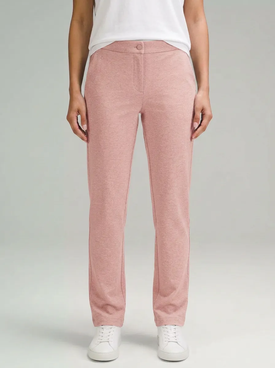 Women's Casual Minimalist Grey Solid Mid-Rise Straight Leg Pants