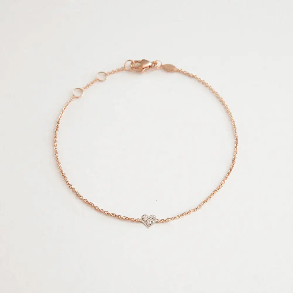 Classic Diamond Heart Bracelet