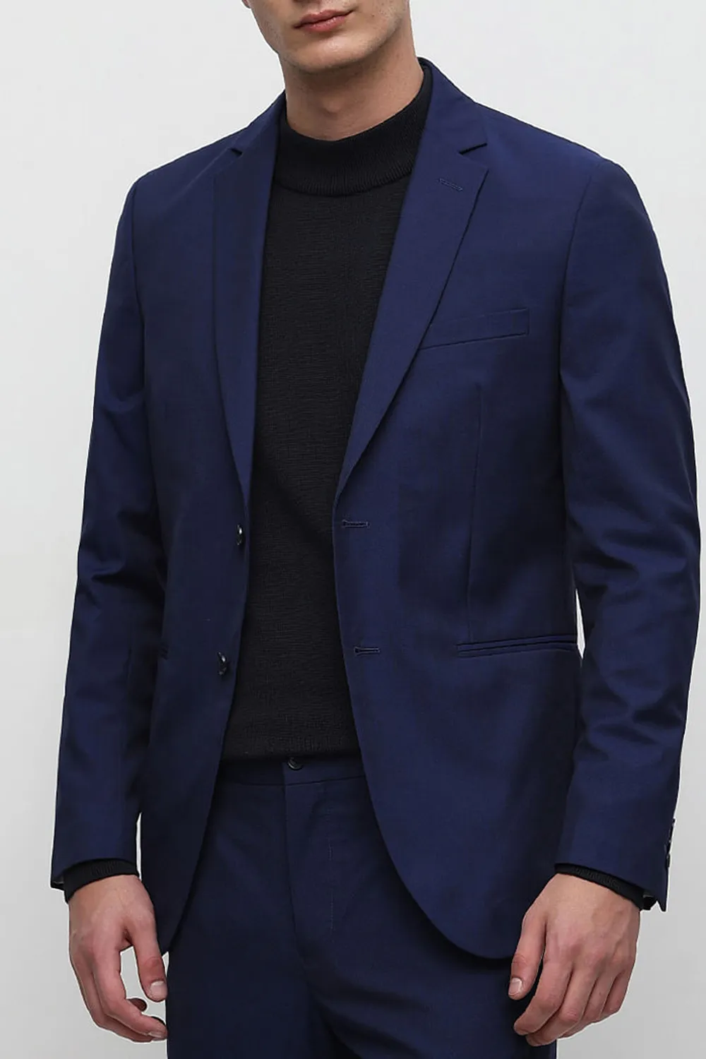 Blue Slim Fit Suit-Set Blazer