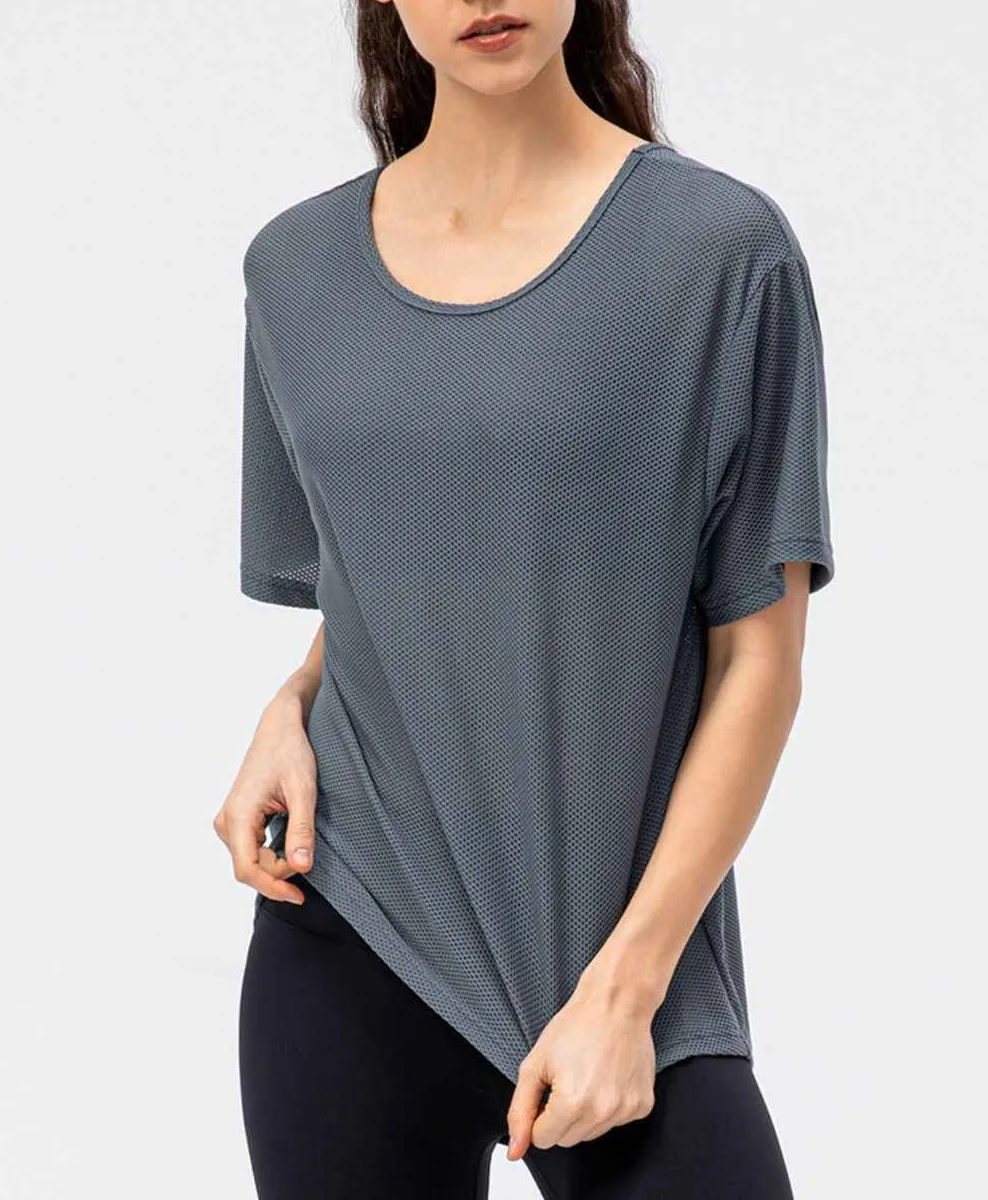 Round Neck Short Sleeve Active Tee