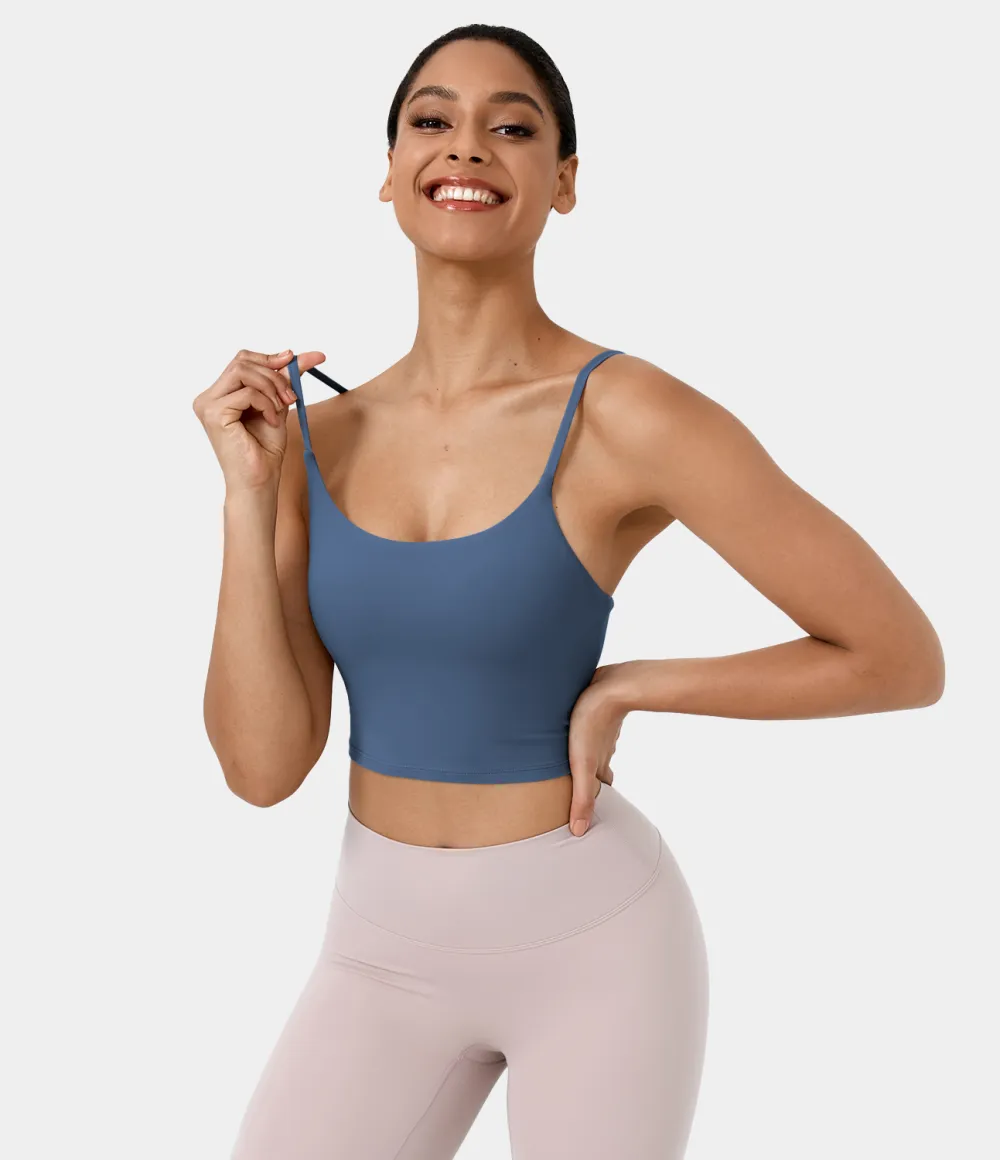 Basic Padded Workout Cropped Tank Top