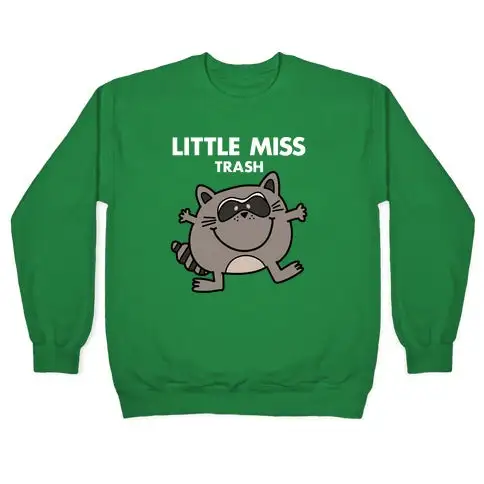 Textured Raccoon Crewneck Sweatshirt
