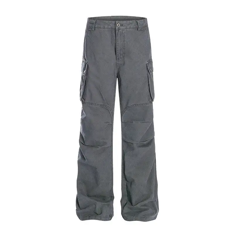 Women's Slim Fit Pleated Multi Pocket Cargo Pants
