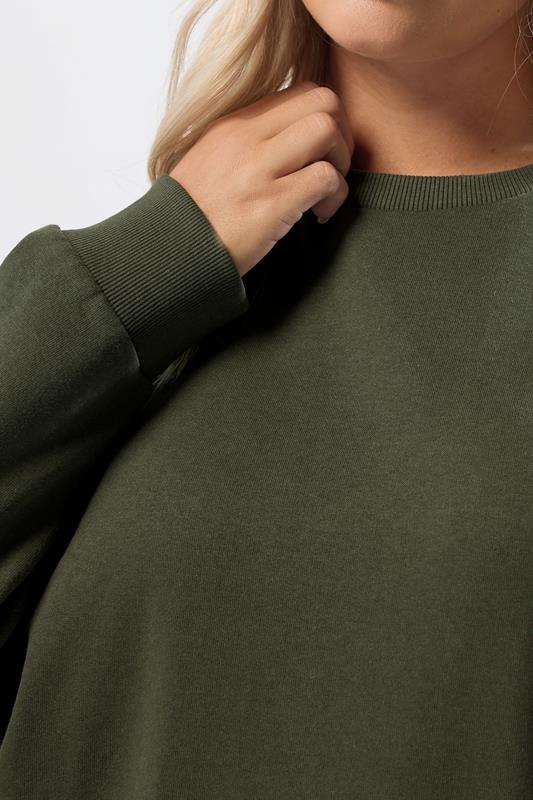 Khaki Green Sweatshirt detail 3