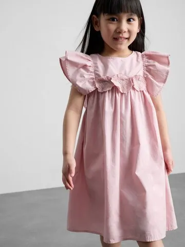 1.5-12yrs | The Edit Cotton Floral Appliqué Smock Dress