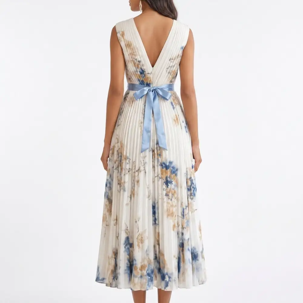 Floral Draped Maxi Dress