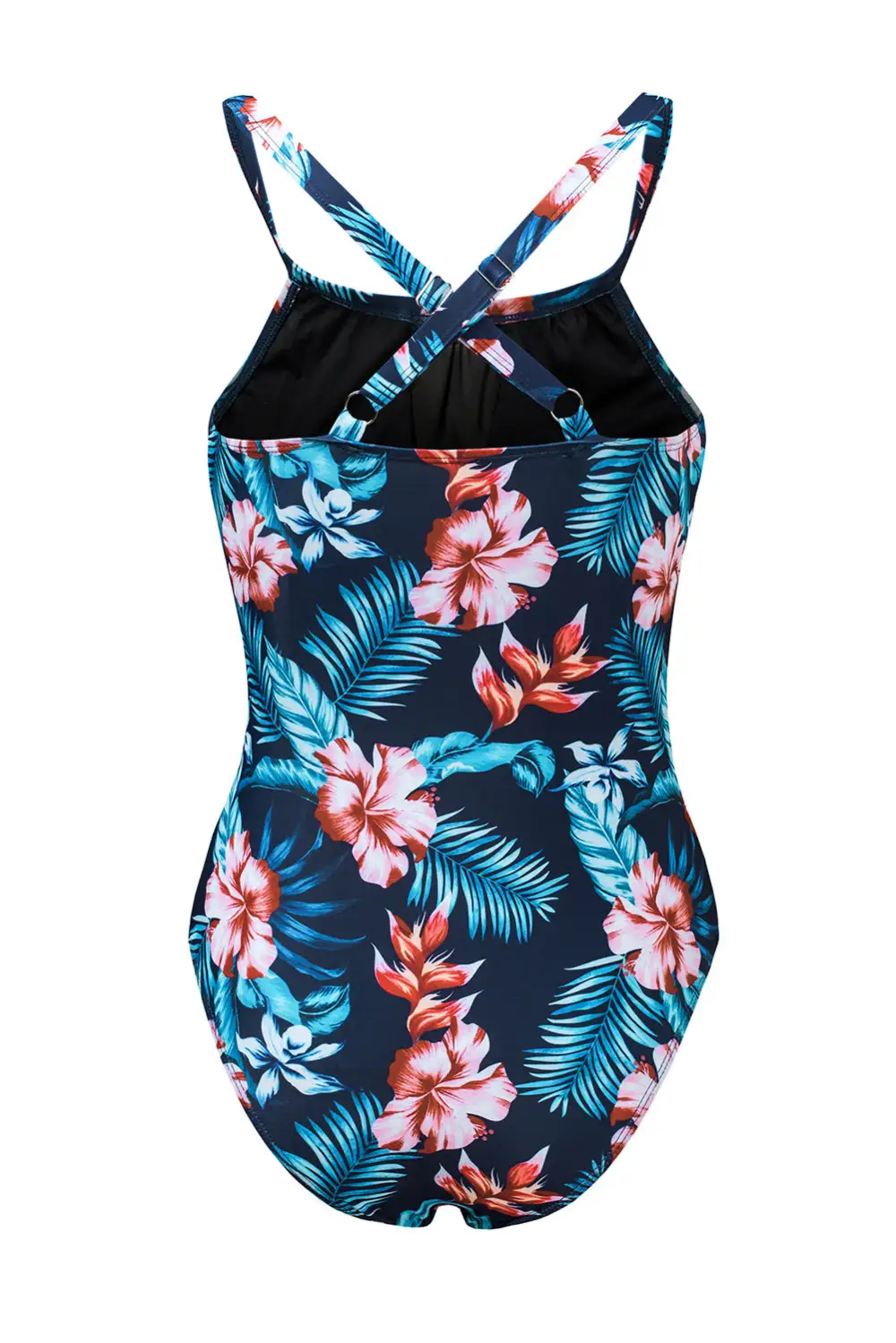 Mesh Accent Floral One-piece Swimwear
